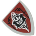 LEGO Medium Stone Gray Shield - Triangular with Emperor Sticker (3846)