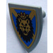 LEGO Medium Stone Gray Shield - Triangular with Lion Head Sticker (3846)