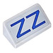 LEGO Medium Stone Gray Slope 1 x 2 (31°) with Blue &#039;ZZ&#039; Sticker (85984)