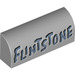 LEGO Grigio pietra medio Pendenza 1 x 4 Curvo con &quot;Flintstone&quot; Lettering (6191 / 55306)