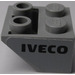 LEGO Mittleres Steingrau Steigung 2 x 2 (45°) Invertiert mit &#039;IVECO&#039; (Recht) Aufkleber mit flachem Abstandshalter darunter (3660)