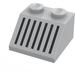 LEGO Medium Stone Gray Slope 2 x 2 (45°) with Black Grille (60186 / 69607)