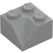 LEGO Medium Stone Gray Slope 2 x 2 (45°) with Double Concave (Rough Surface) (3046 / 4723)