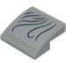 LEGO Medium Stone Gray Slope 2 x 2 Curved with Curved Lines Pattern 2 Sticker (15068)