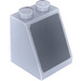 LEGO Medium Stone Gray Slope 2 x 2 x 2 (65°) with Gray Rectangle Sticker with Bottom Tube (3678)