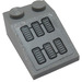 LEGO Medium Steengrijs Helling 2 x 3 (25°) met Lucht Vents Sticker met ruw oppervlak (3298)