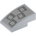 LEGO Gris pierre moyen Pente 2 x 3 Incurvé avec Minifigure Footprints Autocollant (24309)
