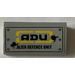 LEGO Medium Stone Gray Slope 2 x 4 Curved with &#039;ADU ALIEN DEFENCE UNIT&#039; Sticker with Bottom Tubes (88930)