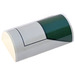 LEGO Medium Stone Gray Slope 2 x 4 Curved with Dark Green Decoration Sticker with Groove (6192)