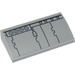 LEGO Medium Stone Gray Slope 2 x 4 Curved with Gray Pattern, Type 1 Sticker with Bottom Tubes (88930)