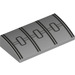 LEGO Medium Stone Gray Slope 2 x 4 Curved with Lines and Rectangles with Bottom Tubes (34444 / 61068)