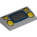 LEGO Gris pierre moyen Pente 2 x 4 Incurvé avec Jaune Auto Headlights et Argent Grille sans tubes internes (6106 / 78351)