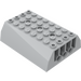 LEGO Mittleres Steingrau Steigung 6 x 8 x 2 Gebogen Doppelt (45411 / 56204)
