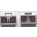 LEGO Medium Stone Gray Small Suitcase with Metal Plates Sticker (4449)