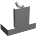 LEGO Gris pierre moyen Volant Titulaire (3829)