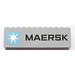 LEGO Mittleres Steingrau Stickered Assembly of three 1x12 Bricks, with MAERSK and Maersk Logo Sticker