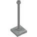 LEGO Medium steengrijs Support 2 x 2 x 5 Staaf aan Tegel Basis met Nop met stopring (28980 / 98549)