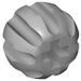 LEGO Medium Stone Gray Technic Gear Ball with Grooves (2907)