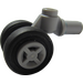 LEGO Gris pierre moyen Technic Épingle avec roues Titulaire avec Roue Jante Ø8 x 6.4 sans Côté Notch avec Pneu Smooth