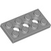 LEGO Medium Stone Gray Technic Plate 2 x 4 with Holes (3709)