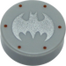 LEGO Medium Stone Gray Tile 1 x 1 Round with Batman Logo (35380 / 65308)