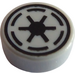 LEGO Medium Stone Gray Tile 1 x 1 Round with Galactic Republic Crest (16276 / 98138)