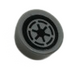 LEGO Mittleres Steingrau Fliese 1 x 1 Rund mit SW Emblem von the Galactic Republic Aufkleber (35380)