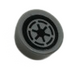 LEGO Medium Steengrijs Tegel 1 x 1 Ronde met SW Emblem of the Galactic Republic Sticker (35380)