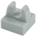 LEGO Medium Stone Gray Tile 1 x 1 with Clip (No Cut in Center) (2555 / 12825)