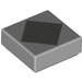 LEGO Medium Stone Gray Tile 1 x 1 with Gray Diamond Square with Groove (3070 / 79884)