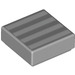 LEGO Medium Stone Gray Tile 1 x 1 with Lines with Groove (3070 / 66171)