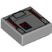 LEGO Gris pierre moyen Tuile 1 x 1 avec Panneau avec rainure (3070 / 78738)