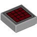 LEGO Medium Stone Gray Tile 1 x 1 with Red Buttons with Groove (3070 / 29310)