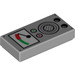 LEGO Mittleres Steingrau Fliese 1 x 2 mit Audio Meter und Speaker mit Nut (3069 / 99572)