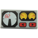LEGO Gris pierre moyen Tuile 1 x 2 avec Cockpit Dials avec rainure (3069 / 50290)