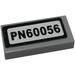 LEGO Medium Stone Gray Tile 1 x 2 with &#039;PN60056&#039; Sticker with Groove (3069)