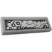 LEGO Medium Stone Gray Tile 1 x 3 Inverted with Hole with Metal Plates with Rivets Sticker (35459)