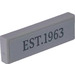 LEGO Medium Stone Gray Tile 1 x 3 with EST.1963 Sticker