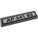 LEGO Medium Stone Gray Tile 1 x 4 with &#039;AP 541 83&#039; Registration Number Sticker (2431)