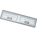 LEGO Medium Stone Gray Tile 1 x 4 with &#039;ELECTRICS&#039; and &#039;WATER&#039; on Silver Background Sticker (2431)