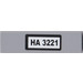 LEGO Medium Stone Gray Tile 1 x 4 with HA 3221 Sticker (2431)