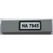 LEGO Medium steengrijs Tegel 1 x 4 met &quot;HA 7945&quot; Sticker (2431)