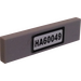 LEGO Medium Stone Gray Tile 1 x 4 with HA60049 License Plate Sticker (2431)