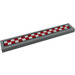 LEGO Gris pierre moyen Tuile 1 x 6 avec rouge et blanc Checkerboard Modèle Autocollant (6636)
