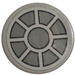 LEGO Medium Stone Gray Tile 2 x 2 Round with Gray Wheel with Spokes Sticker with &quot;X&quot; Bottom (4150)