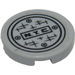 LEGO Medium Stone Gray Tile 2 x 2 Round with &#039;N.Y.C.&#039; and Manhole Cover Sticker with Bottom Stud Holder (14769)