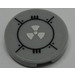 LEGO Medium Stone Gray Tile 2 x 2 Round with Radioactivity Warning, Bolted Plates Sticker with &quot;X&quot; Bottom (4150)