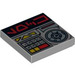 LEGO Gris pierre moyen Tuile 2 x 2 avec Alien Characters, Keypad, et Safe Dial avec rainure (3068 / 94595)