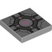LEGO Medium Stone Gray Tile 2 x 2 with Portal Heart with Groove (3068 / 23767)