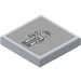 LEGO Medium Stone Gray Tile 2 x 2 with Ra’s Al Ghul and Sword Sticker with Groove (3068)